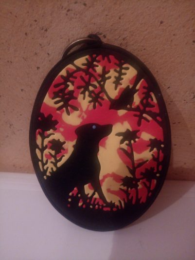 COLGANTE DE DOBLE CARA GATO Y PERRO 2