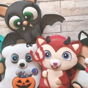 Dulceros de goma eva imprimibles halloween