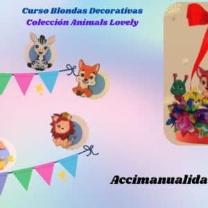 Curso de decoración blondas colección Animals Lovely