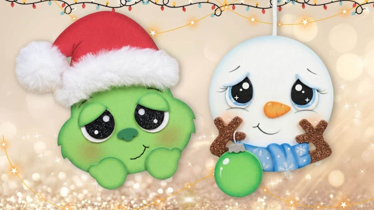 Esferitas Duende y Muñeco de Nieve